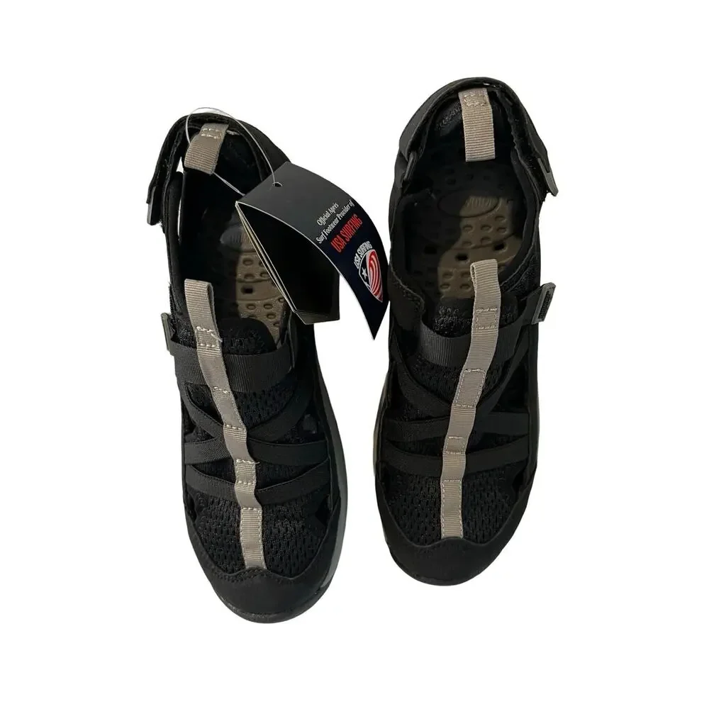 Khombu Sandals Womens Size 8 Black Altona Water Sandal Surfing New With Box